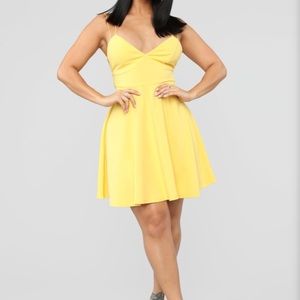 Fashion Nova Yellow Mini Sun Dress